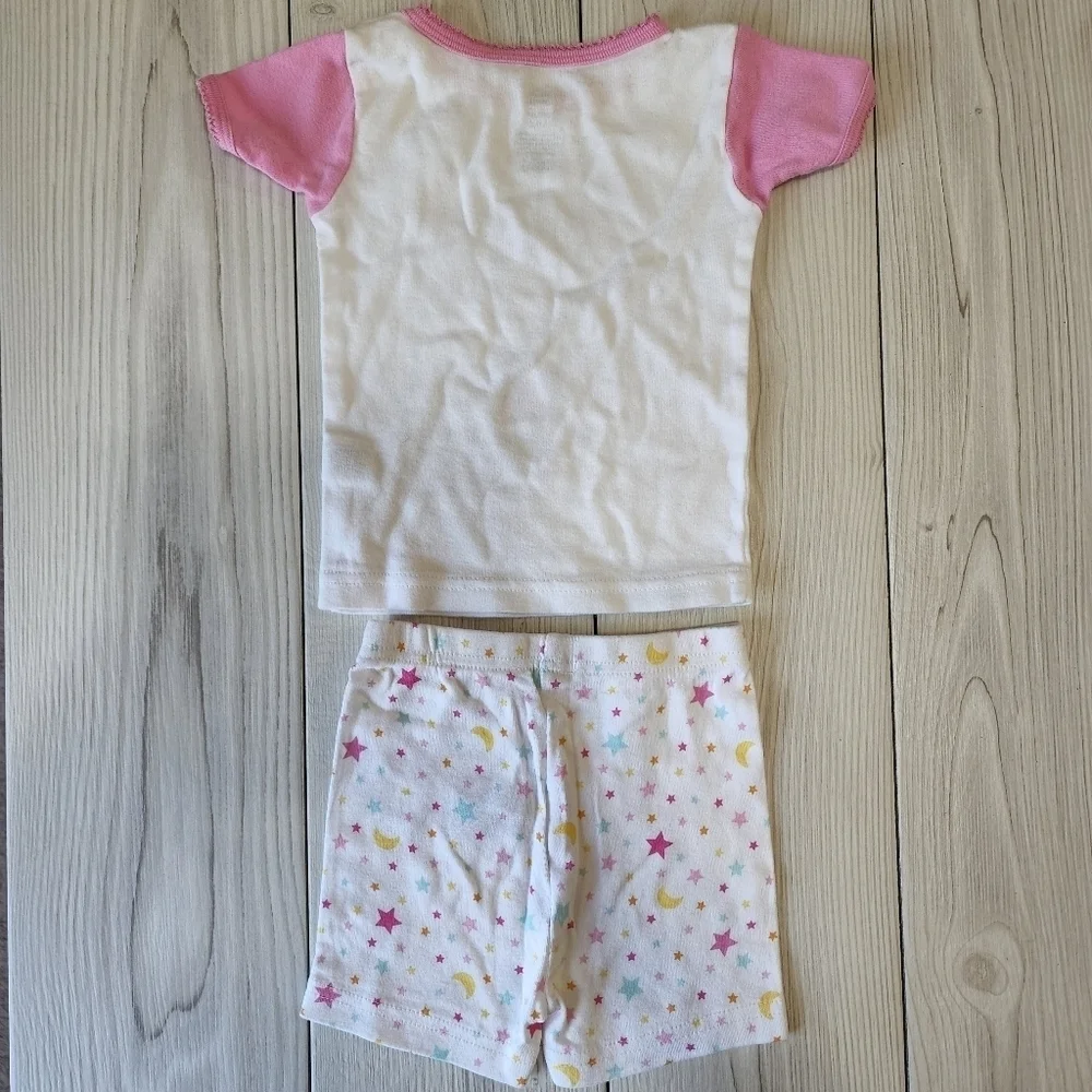 Carter's Pink and white short sleeve and shorts pajama set Size 12 mo NWOT